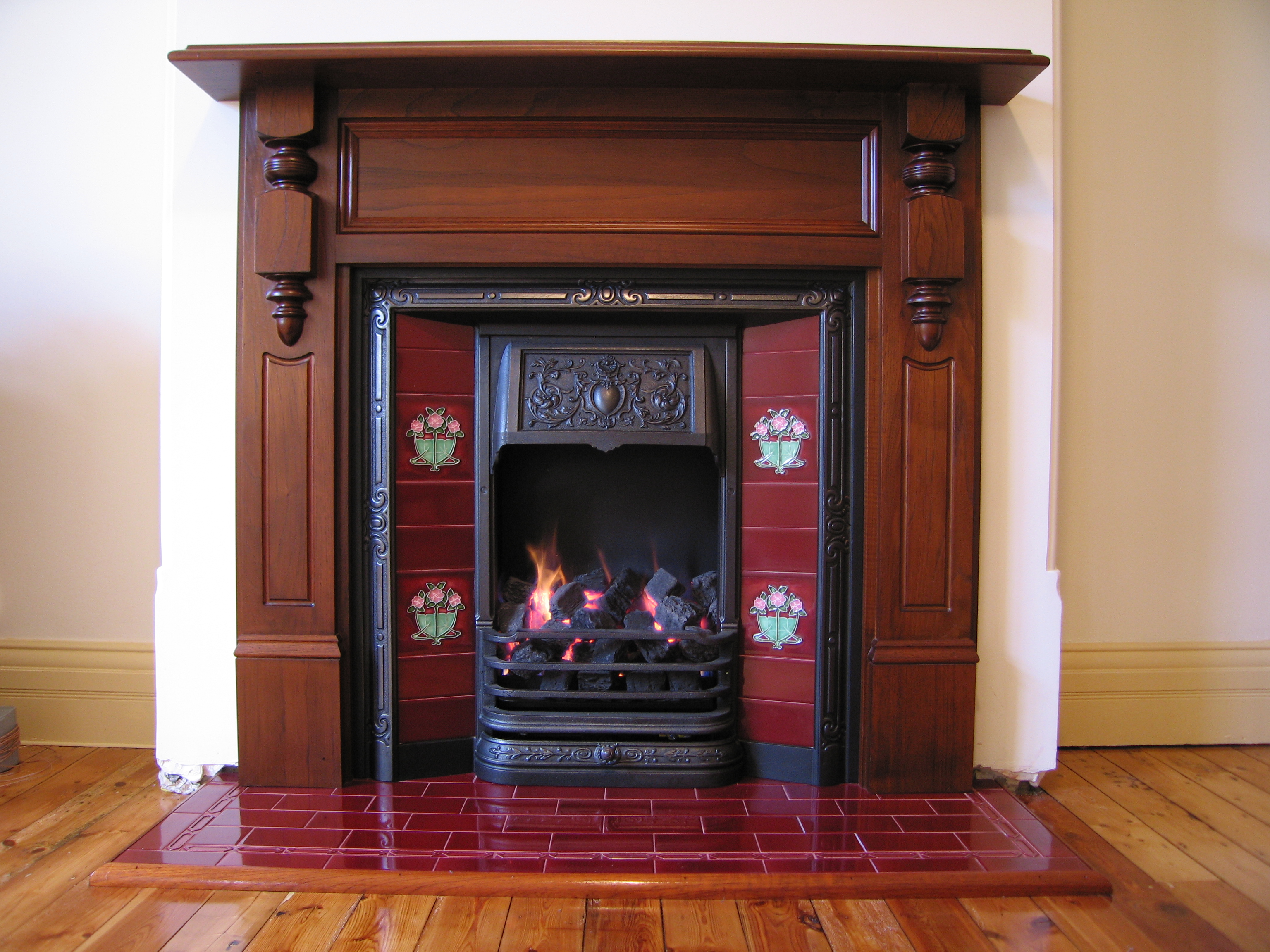 Federation Style Fireplace with gas insert